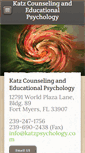 Mobile Screenshot of katzpsychology.com